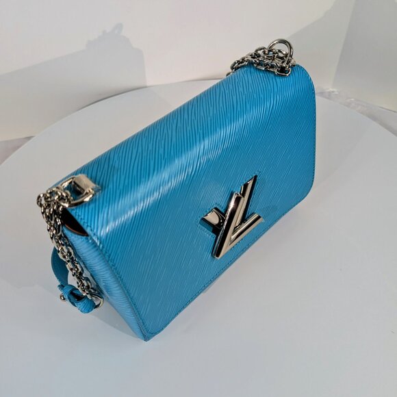 Louis Vuitton Cyan Blue Twist MM Bag in Epi Leather - Picture 16 of 16